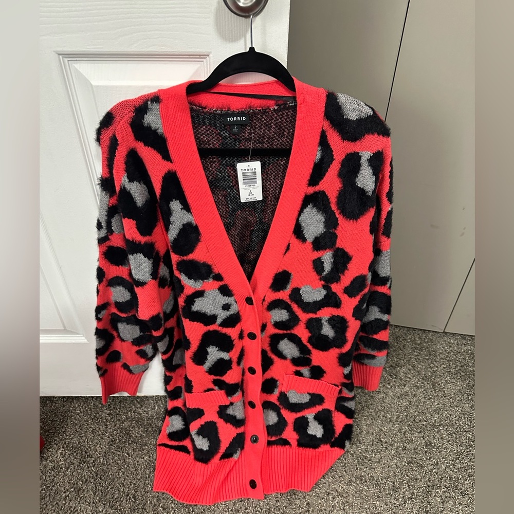 Torrid - Size 2 (18/20) - Leopard Cardigan